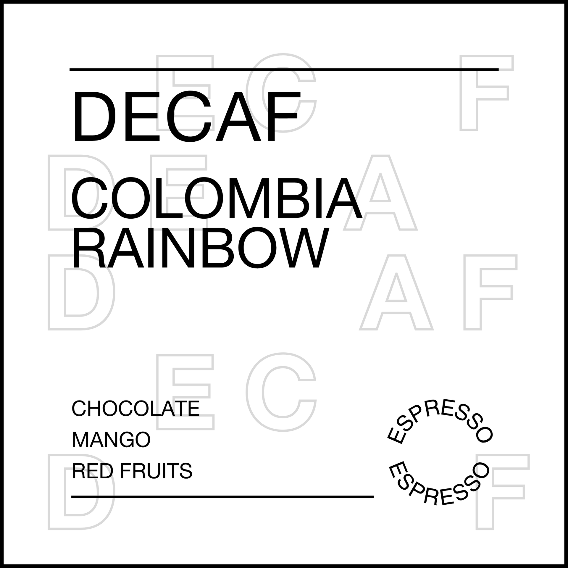 Photo of Decaf Rainbow Espresso